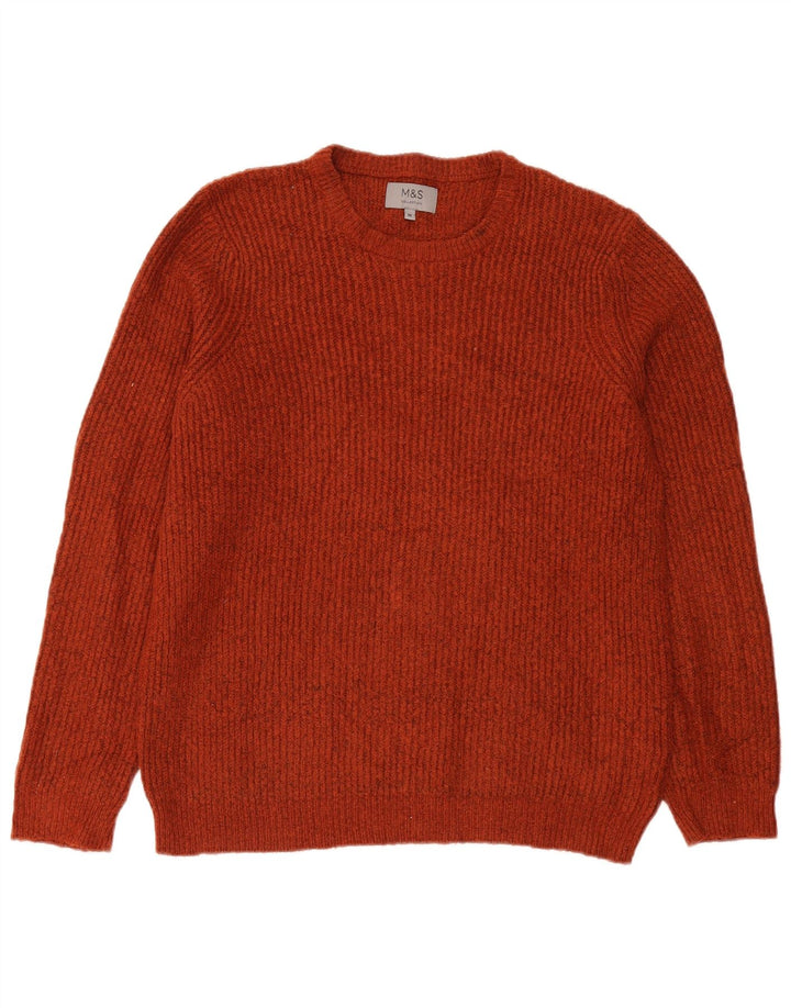 Marks & Spencer Suéter De Cuello Redondo Para Hombre Acrílico Burdeos Medio