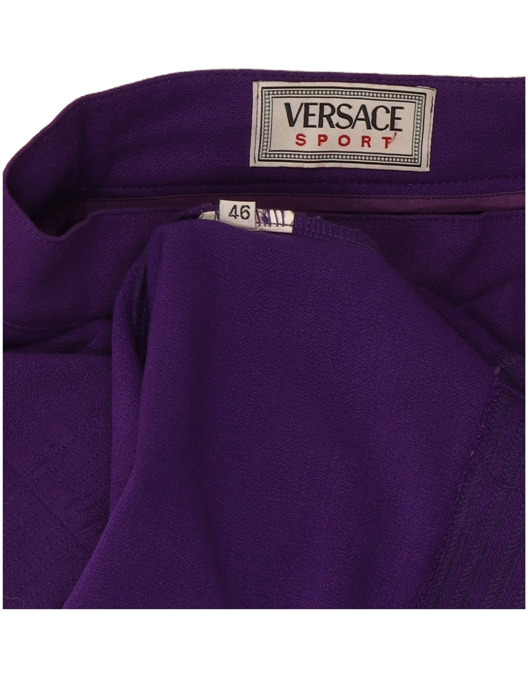 Versace Falda lápiz para mujer IT 46 Large W30 Púrpura