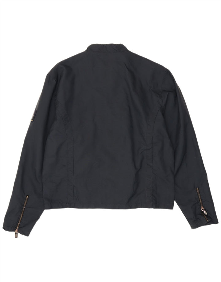 Refrigue Chaqueta bomber para hombre UK 44 2XL Azul marino Colorblock Nylon