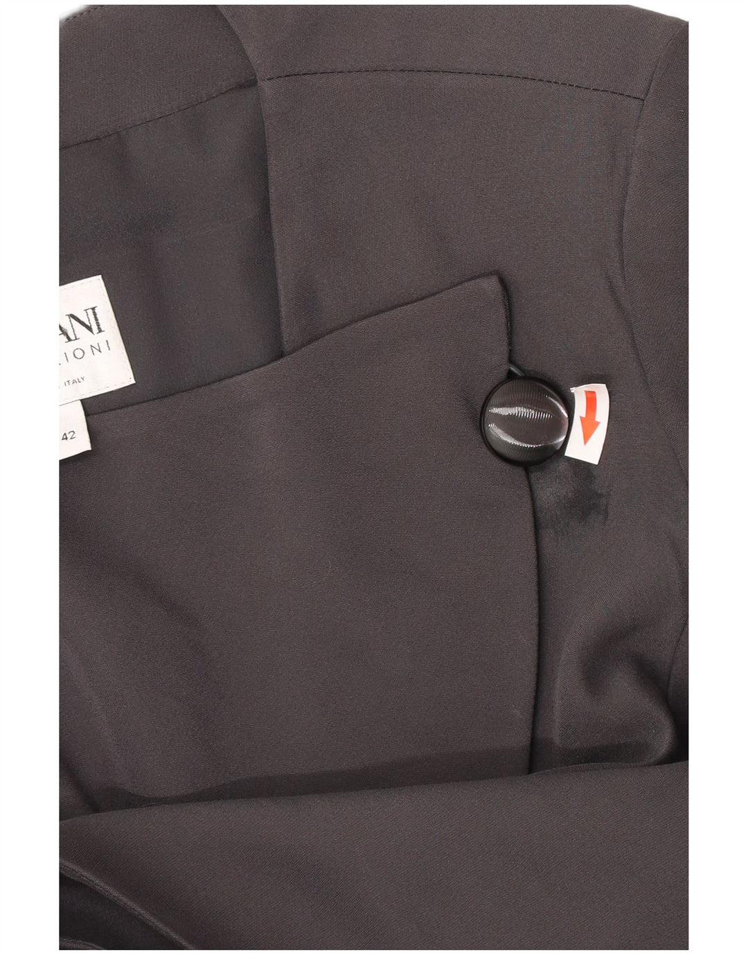 Armani Collezioni Chaqueta tipo blazer de 1 botón para mujer IT 42 Acetato negro mediano