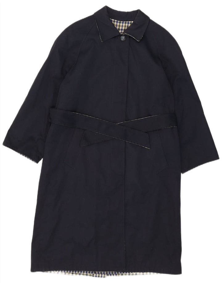 Abrigo reversible vintage para mujer IT 42 Poliéster azul marino medio