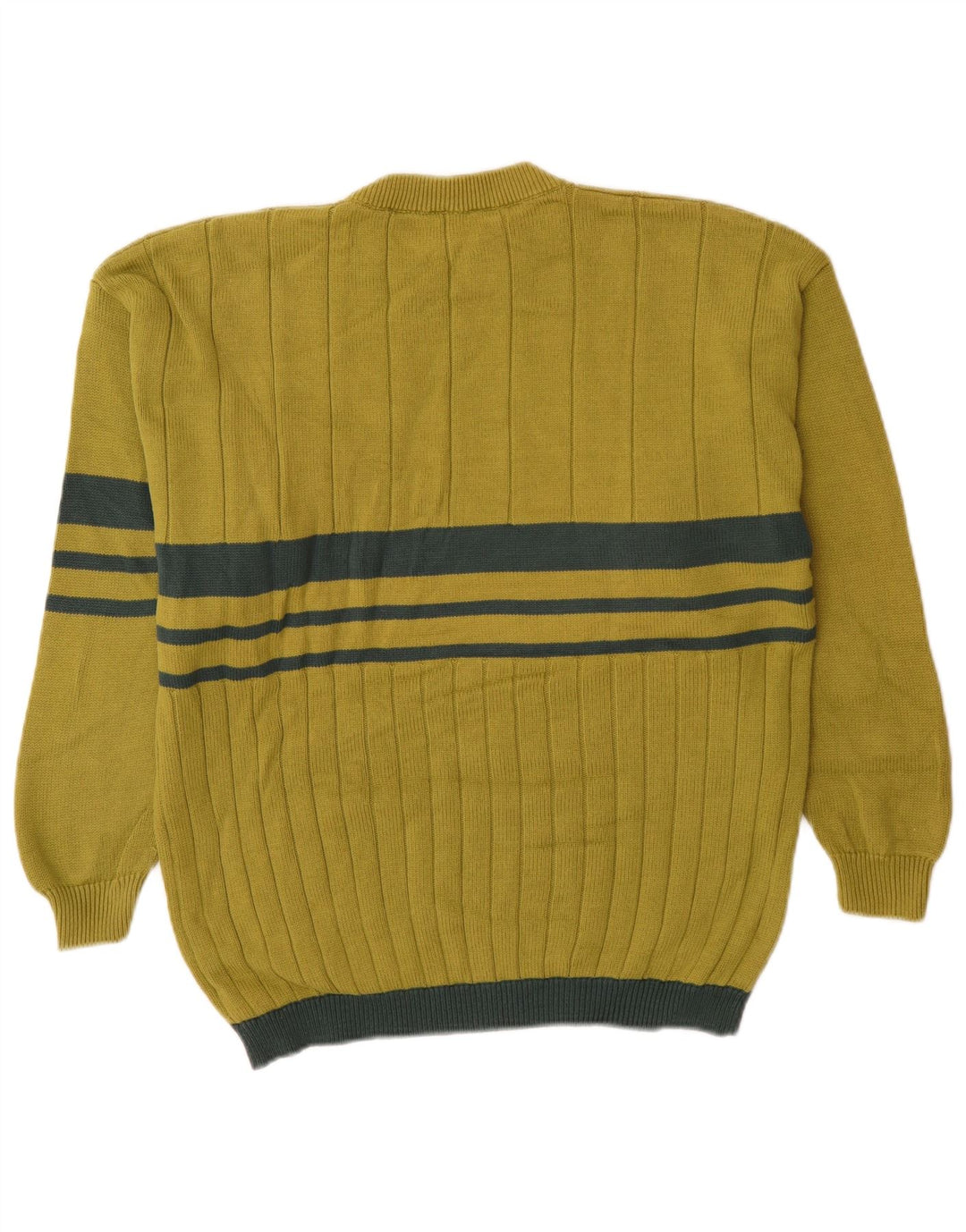 Stefanel Jersey De Cuello Redondo De Algodón Color Block Verde Medio Hombre
