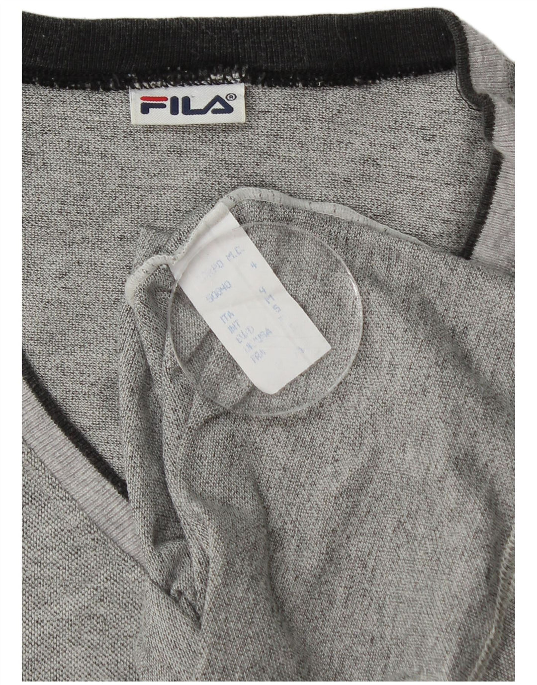 Camiseta Fila Hombre Top Algodón Gris Medio