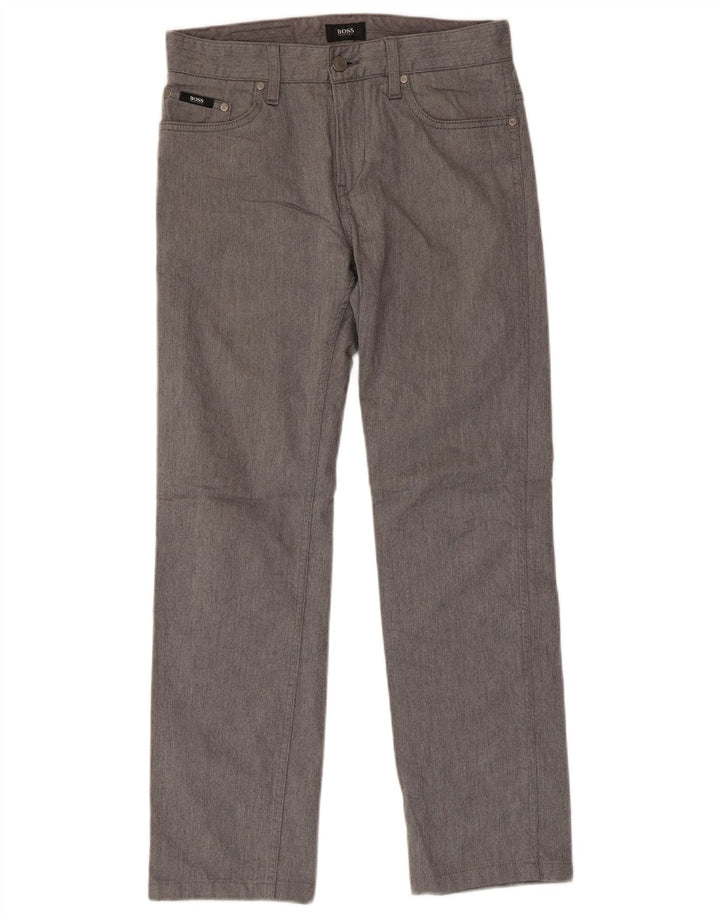 Pantalones informales rectos para hombre HUGO BOSS W30 L28 Algodón gris