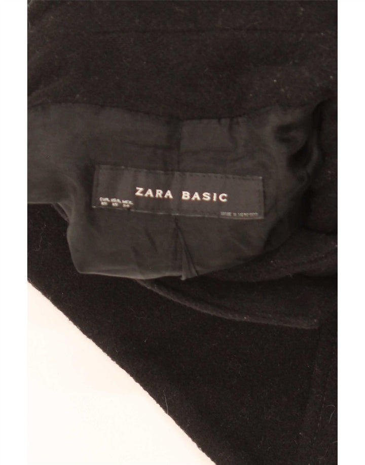 Zara Mujer Chaquetón UK 6 XS Lana Negra
