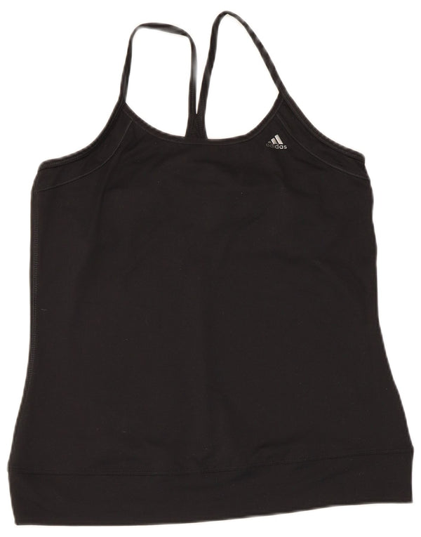Adidas Mujer Climalite Cami Top UK 16 Grande Poliéster Negro