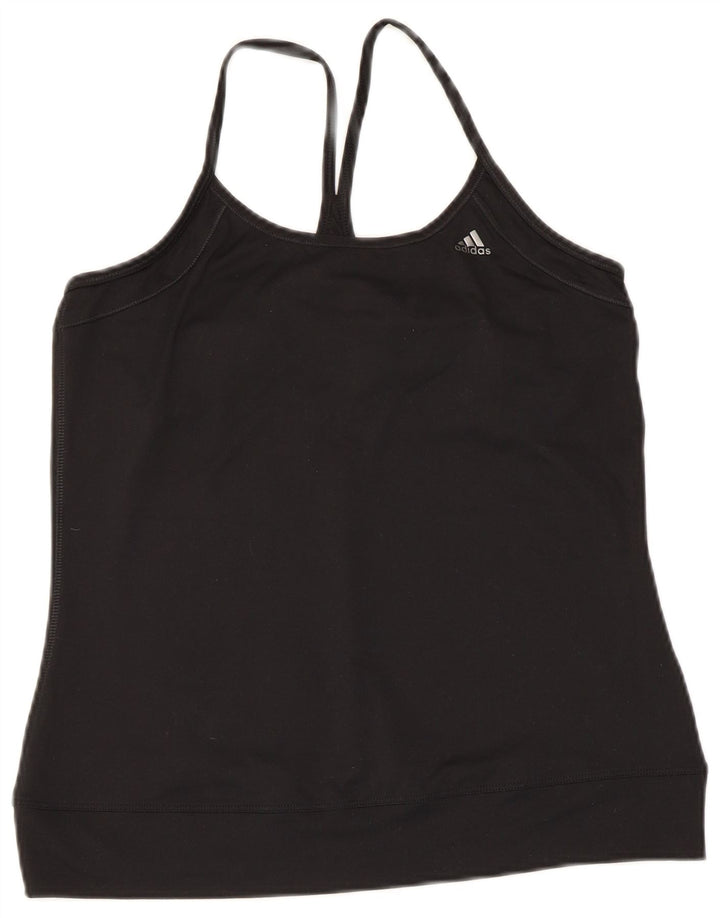 Adidas Mujer Climalite Cami Top UK 16 Grande Poliéster Negro