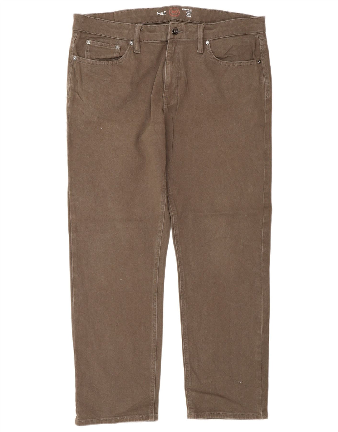 Marks & Spencer Vaqueros rectos para hombre W36 L29 Algodón marrón