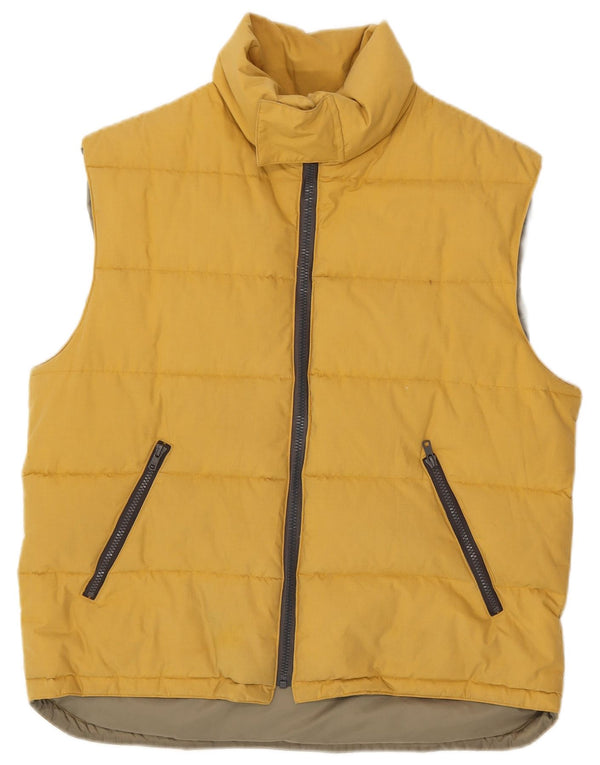 Sergio Tacchini Chaleco acolchado para hombre UK 40 Large Amarillo