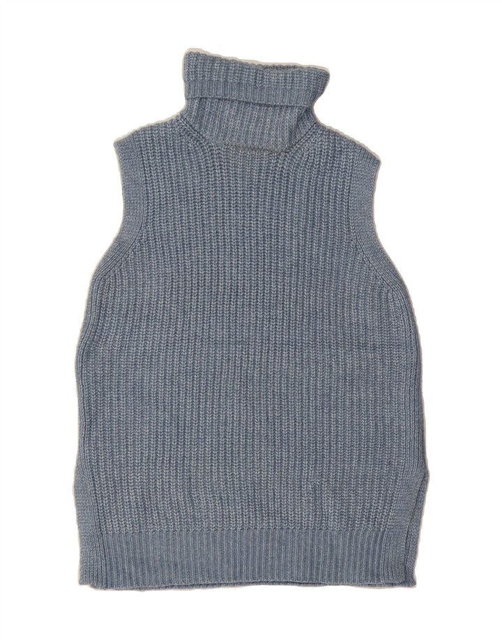 MARKS & SPENCER Womens Vest Tank Top UK 14 Medium Blue Polyester Vintage Marks & Spencer and Second-Hand Marks & Spencer from Messina Hembry 