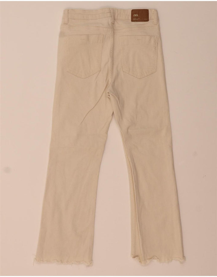 Zara Mujer Crop Bootcut Jeans EU 38 Medium W28 L24 Beige