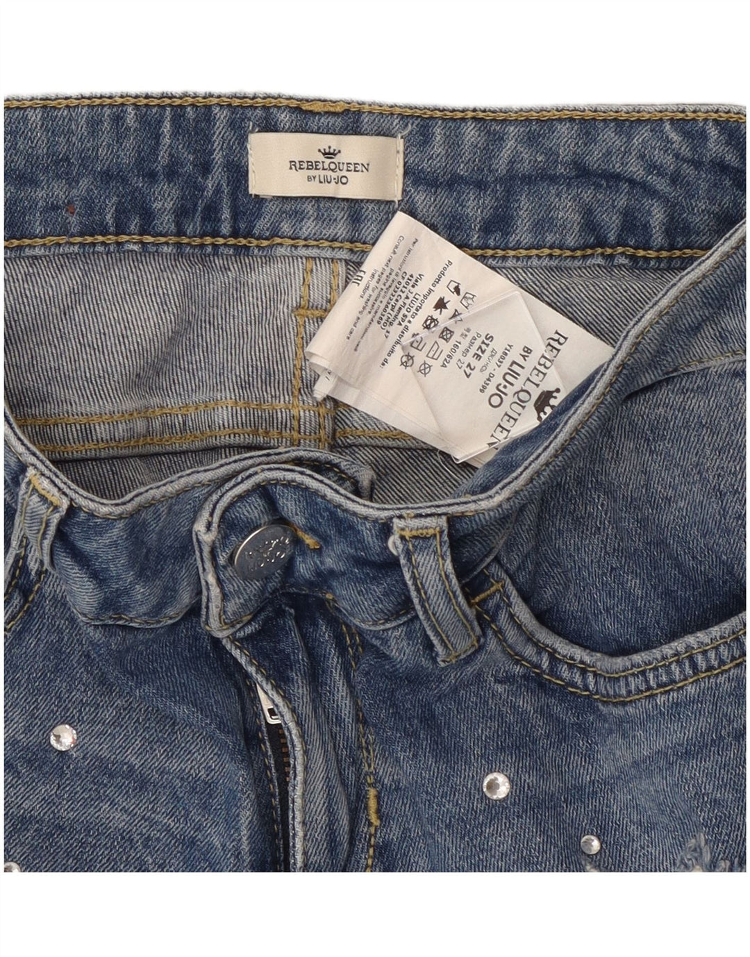 Jeans Ajustados Desgastados Mujer Liu Jo W27 L27 Algodón Azul