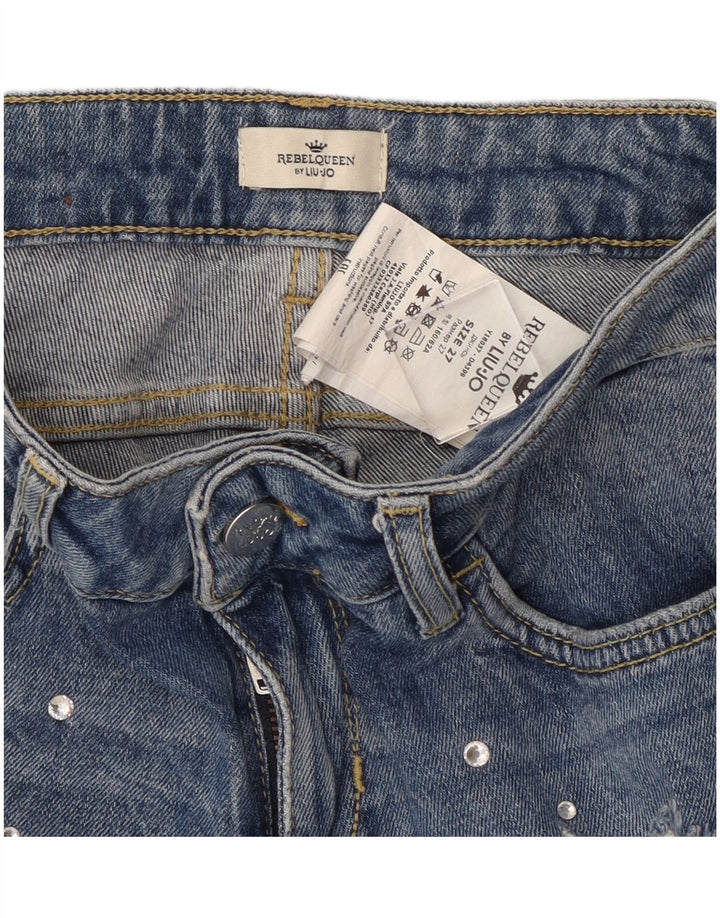 Jeans Ajustados Desgastados Mujer Liu Jo W27 L27 Algodón Azul