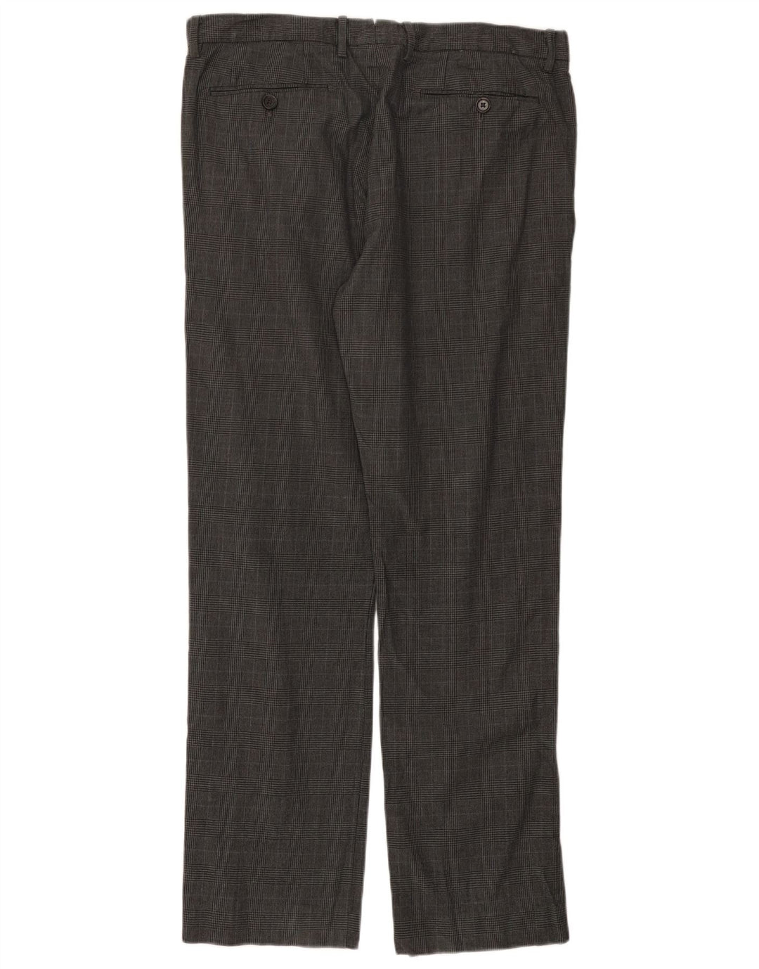 Pantalones chinos Gap Extra Sim Fit para hombre W34 L32 Algodón a cuadros gris