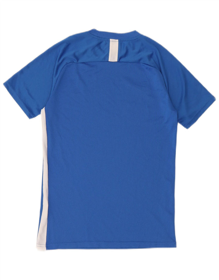 Camiseta Nike Dri Fit para hombre Top pequeño azul color block Poliéster