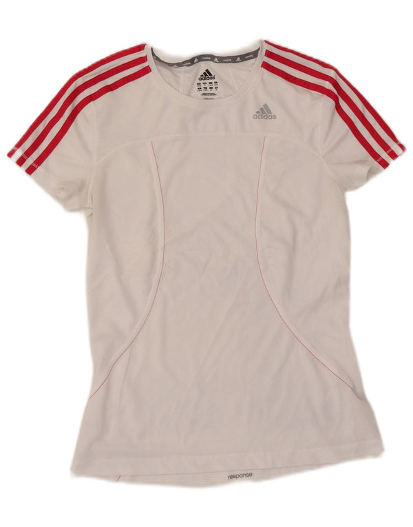 Adidas Camiseta de running para mujer Top UK 8/10 Small White