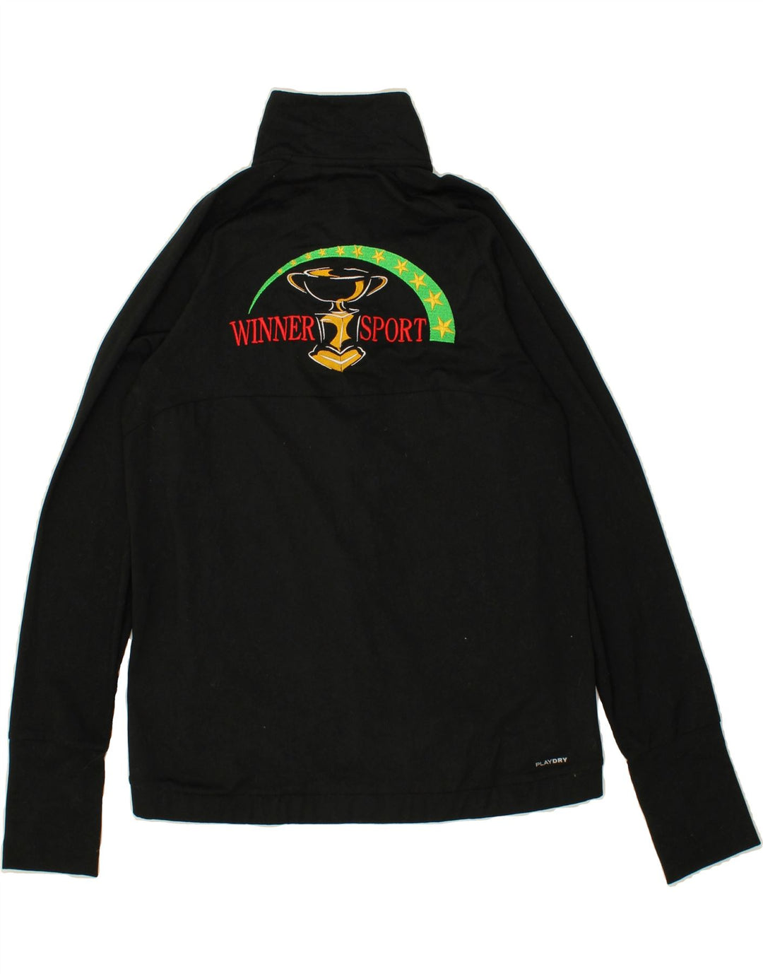 REEBOK Mens Graphic Tracksuit Top Jacket Large Black Polyester Vintage Reebok and Second-Hand Reebok from Messina Hembry 