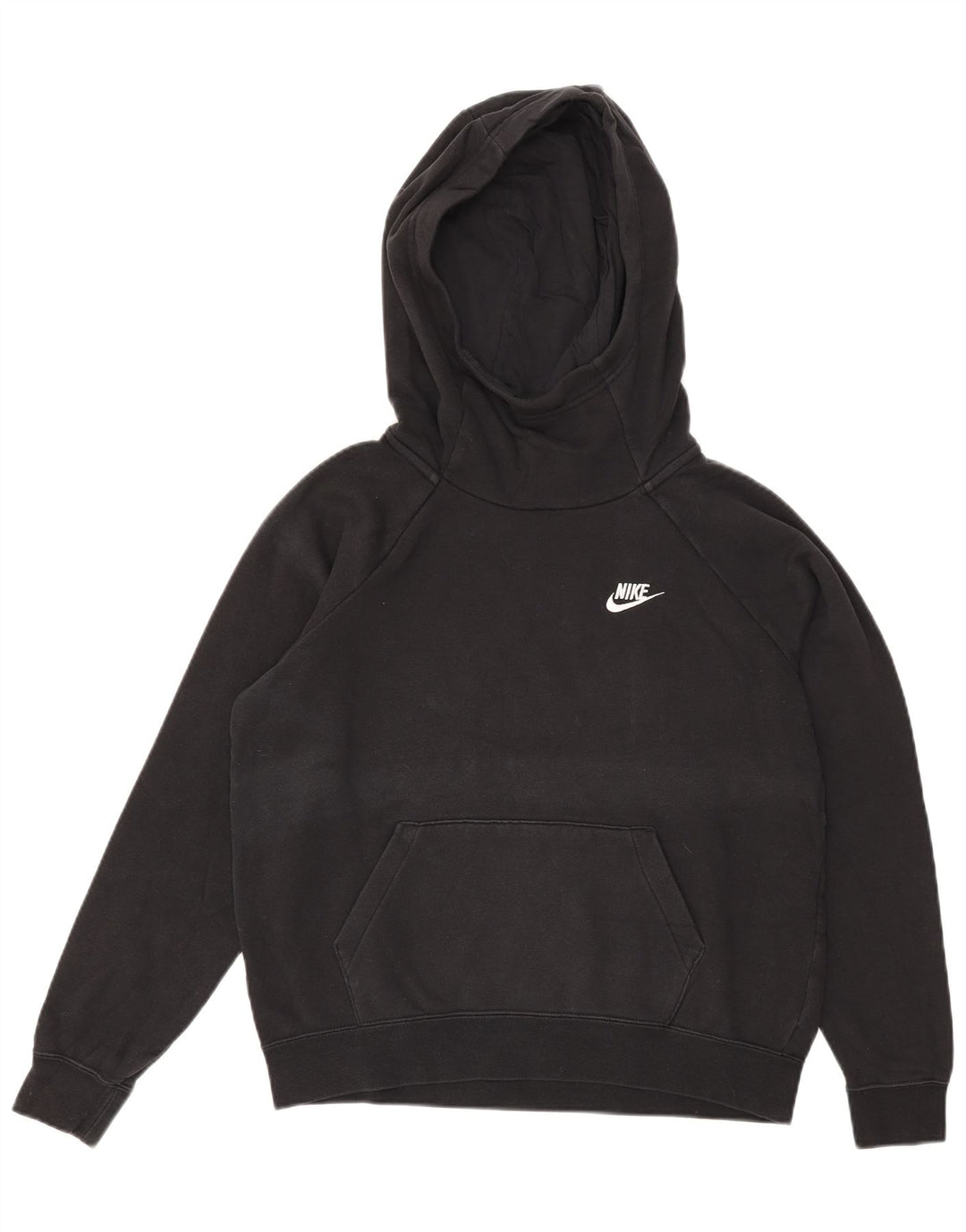 Nike - Jersey con capucha extragrande para mujer, talla 40, algodón negro mediano