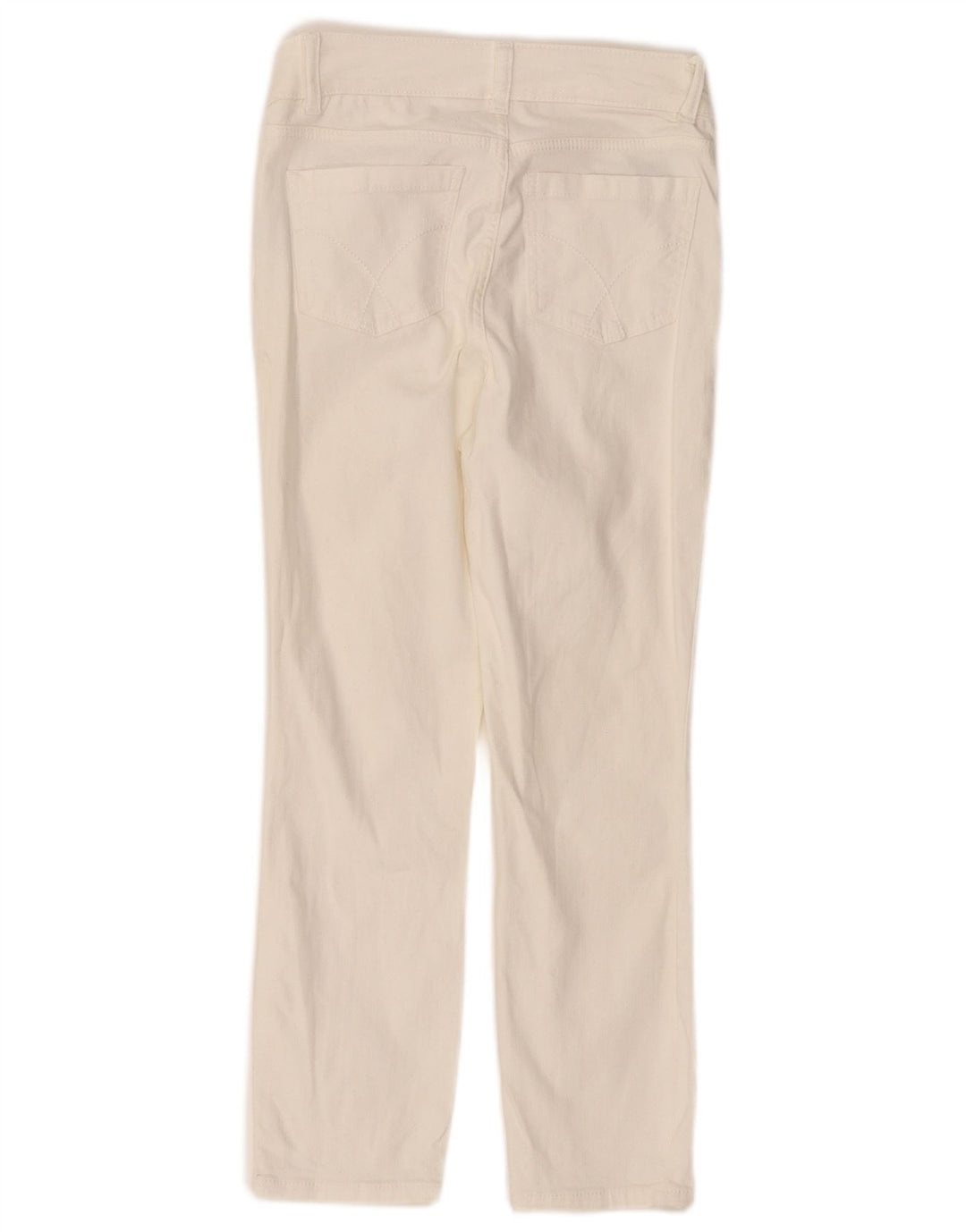 CREW CLOTHING Vaqueros recortados de cintura baja para mujer UK 8 Small W26 L23 Blanco