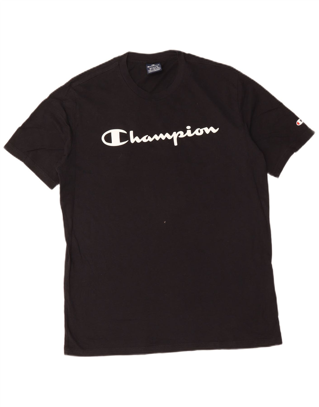Champion Camiseta gráfica para hombre Top Medium Black Cotton