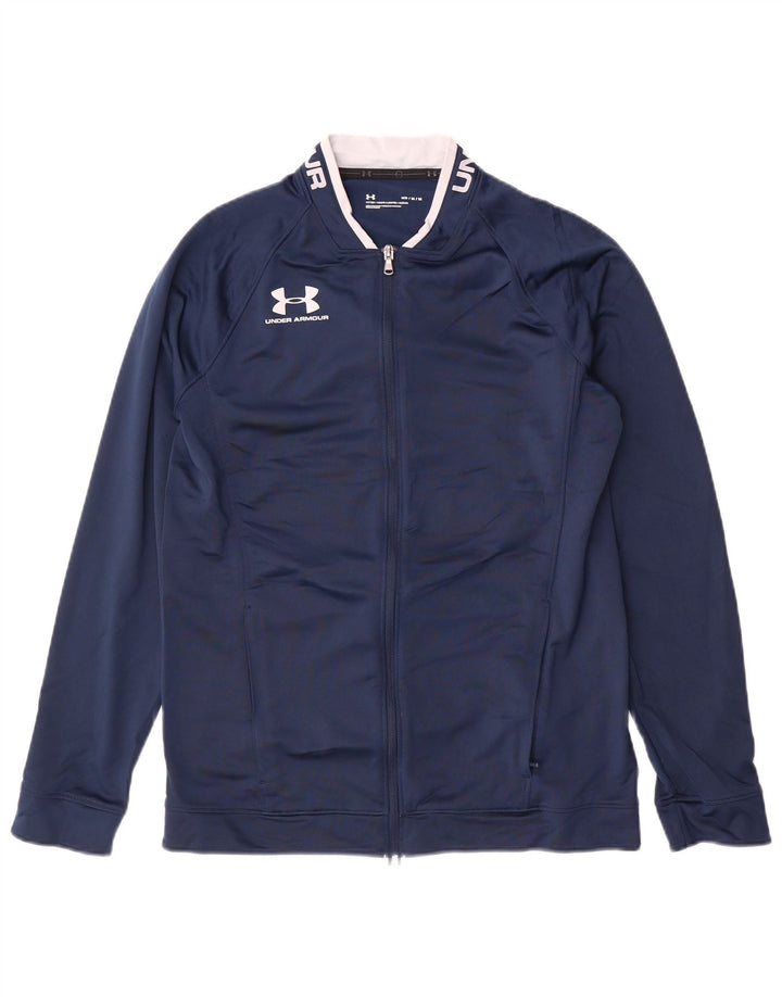 Under Armour Chaqueta superior de chándal con gráfico gráfico para hombre Poliéster azul marino mediano