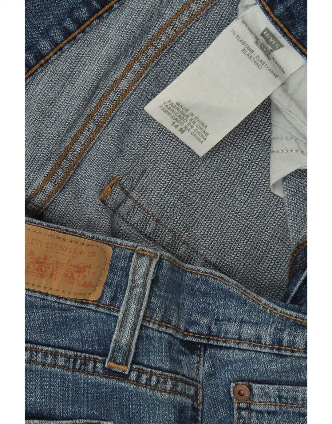 Levi's Jeans 525 Curvy Bootcut para mujer US 14 Grande W32 L30 Algodón azul