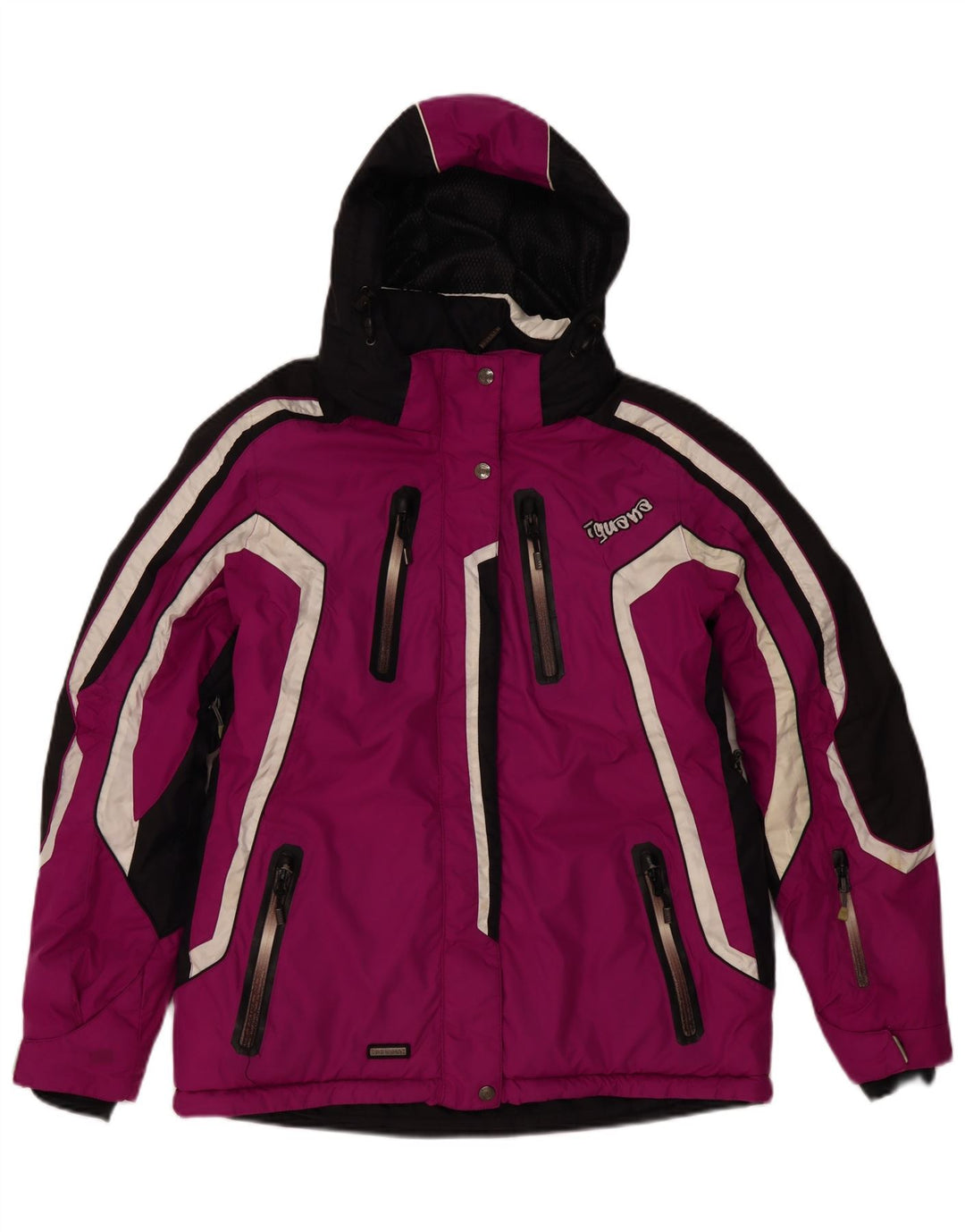 Chaqueta de esquí con capucha para mujer Iguana EU 40 Poliéster color block rosa medio