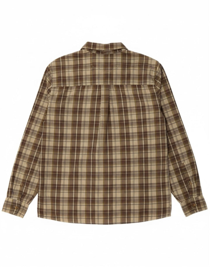 ROHAN Mens Shirt Medium Brown Check Polyamide
