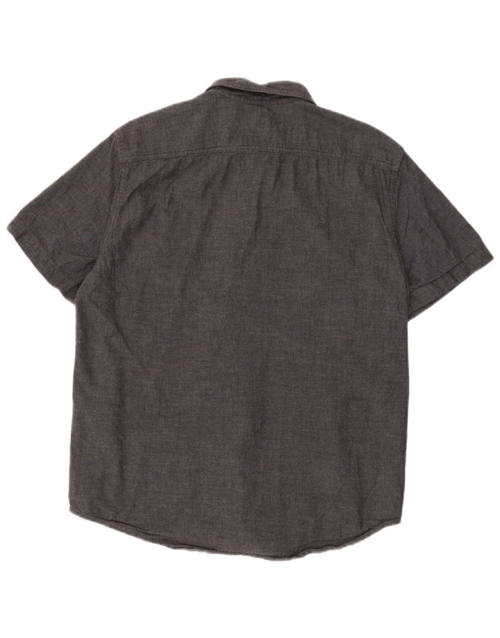 LEVI'S Camisa de manga corta para hombre, ajuste estándar, algodón gris grande