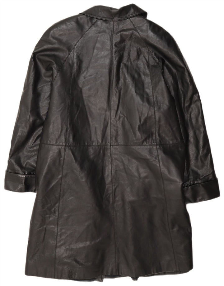 Diletta Lelli Abrigo de cuero para mujer IT 46 Grande Negro