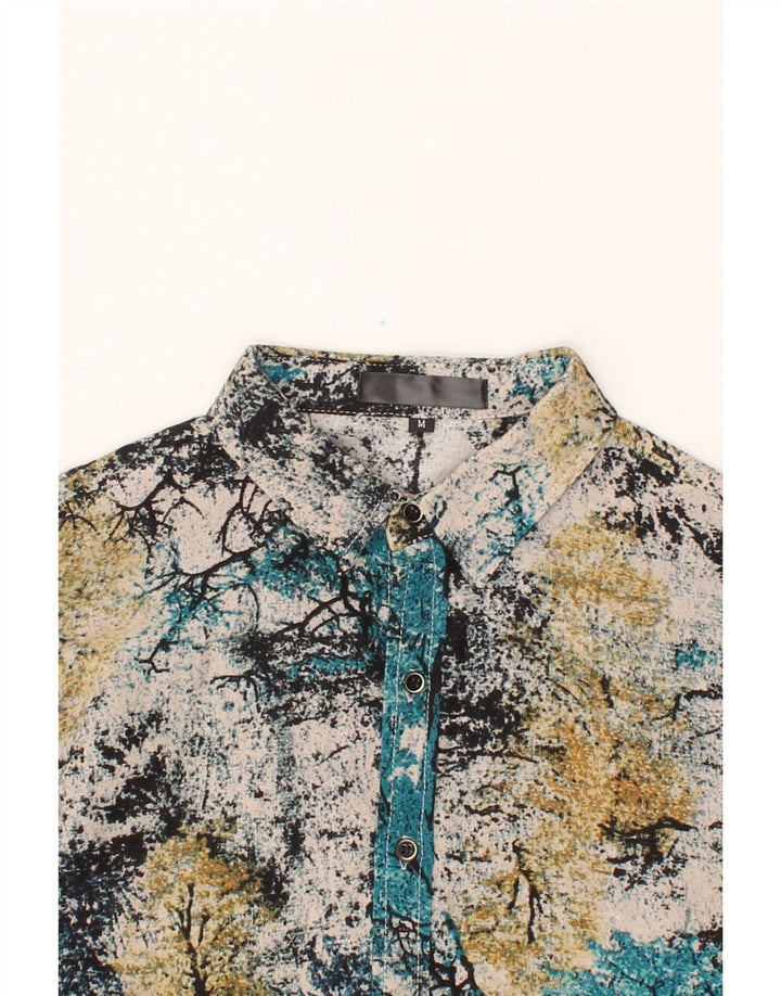 VINTAGE Womens Abstract Pattern Shirt Blouse UK 14 Medium Multicoloured Vintage Vintage and Second-Hand Vintage from Messina Hembry 