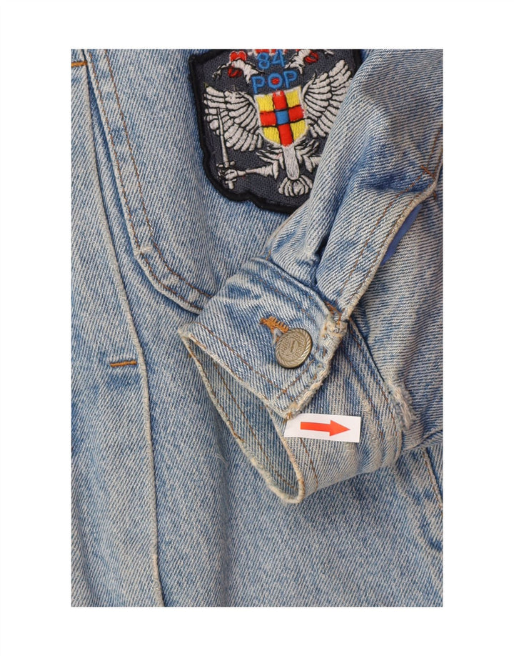 POP 84 Chaqueta vaquera Sherpa para hombre UK 38 Azul medio