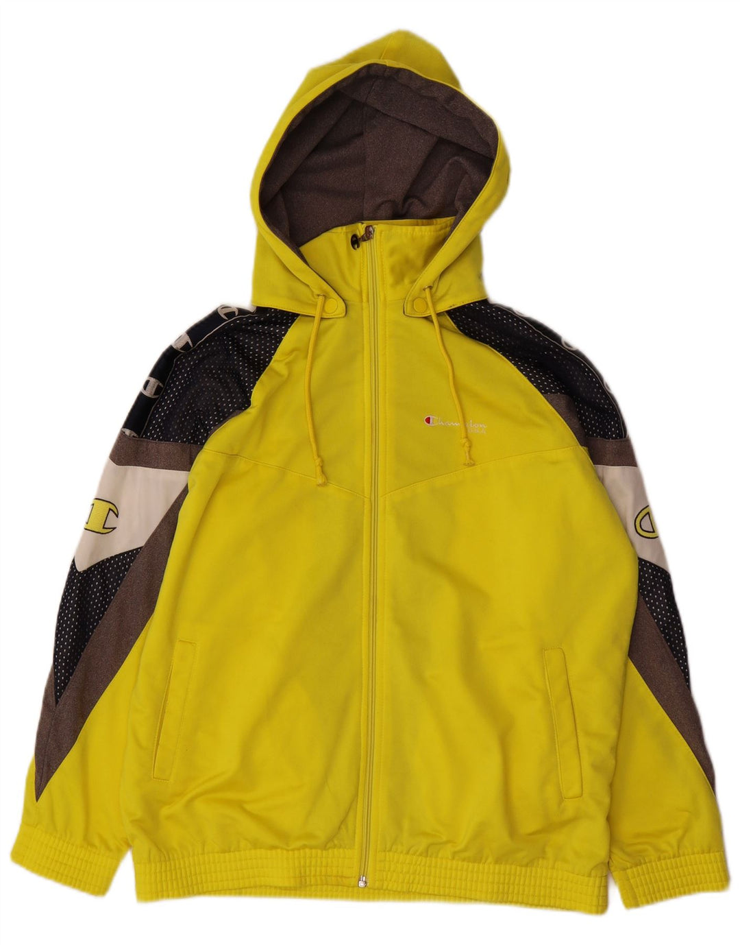 CHAMPION Chaqueta de chándal con gráfico extragrande para niños 13-14 años Amarillo