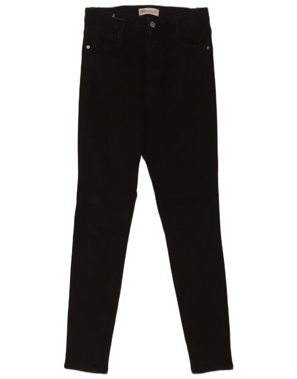 Zara Vaqueros pitillo para mujer EU 38 Small W28 L29 Algodón negro