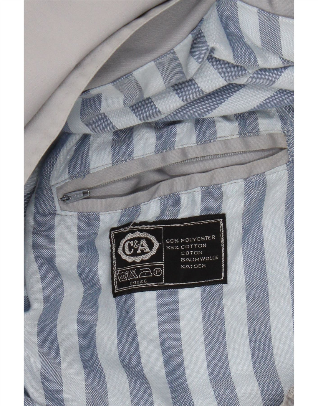 C&A Chaqueta utilitaria para hombre UK 36 Small Gris Poliéster
