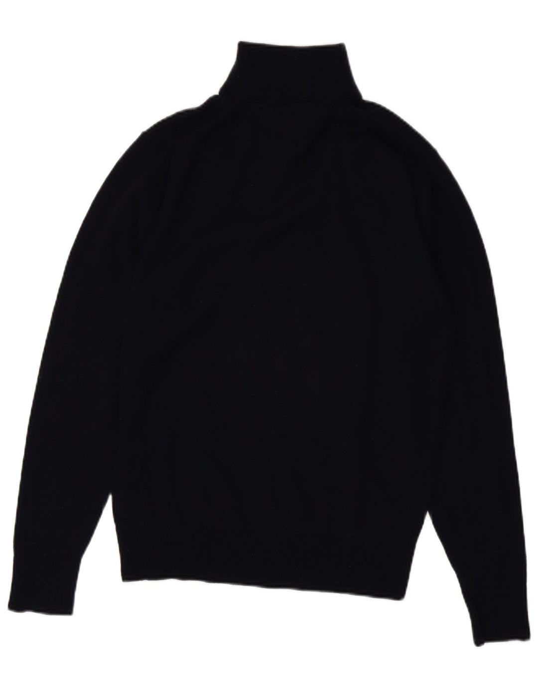 TOMMY HILFIGER Jersey con cuello y cremallera para hombre, talla grande, lana de cordero azul marino