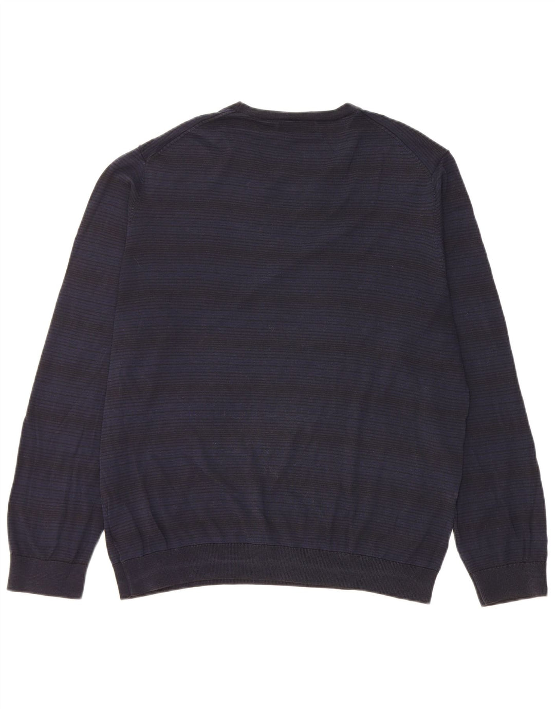 Marks & Spencer Suéter tipo jersey con cuello redondo y autógrafo para hombre, talla grande, azul marino