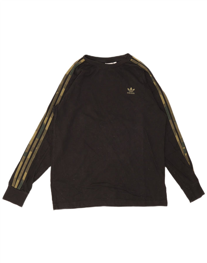 ADIDAS Hombre Top Manga Larga Medio Algodón Negro