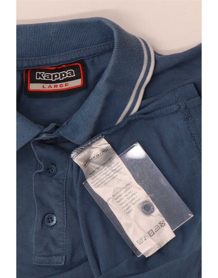Polo Kappa Hombre De Algodón A Rayas Azul Grande
