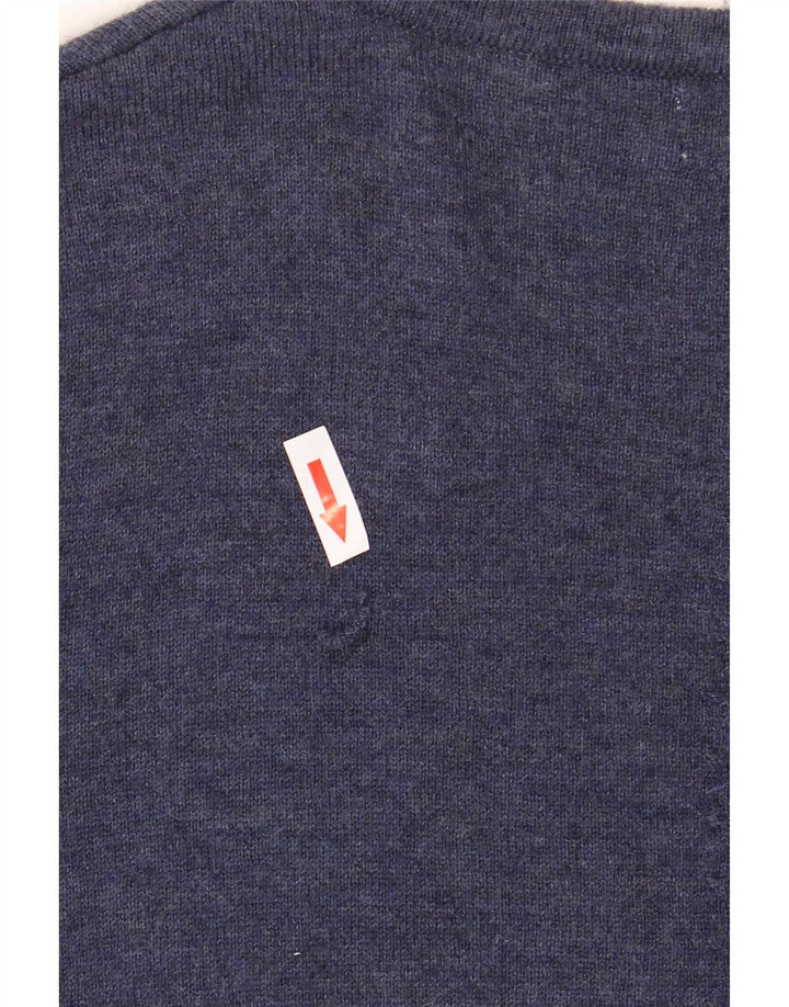 Suéter tipo cárdigan para mujer Fat Face UK 10 Small Lana azul marino