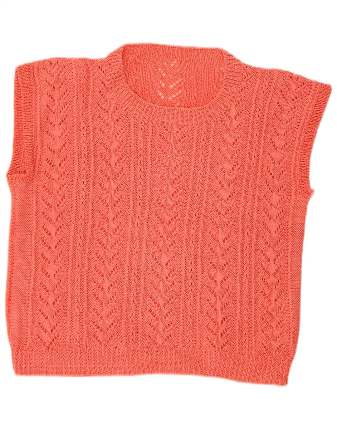 VINTAGE Chaleco de mujer Camiseta sin mangas Reino Unido 12 Rosa medio