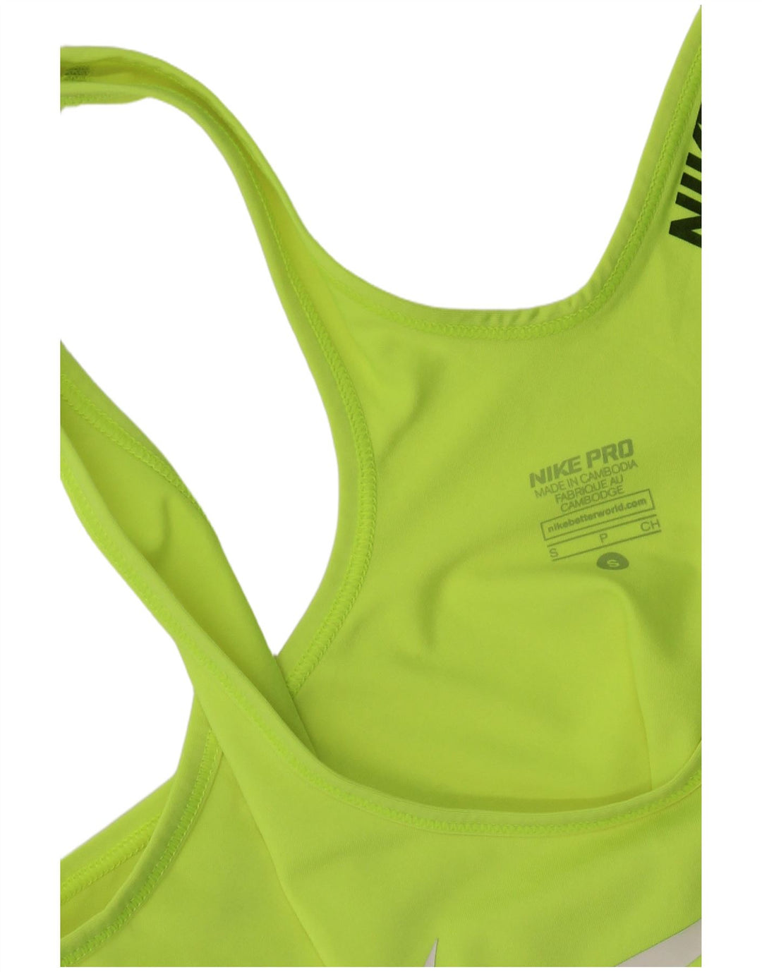 NIKE Mujer Graphic Vest Top UK 8 Small Verde Sintético
