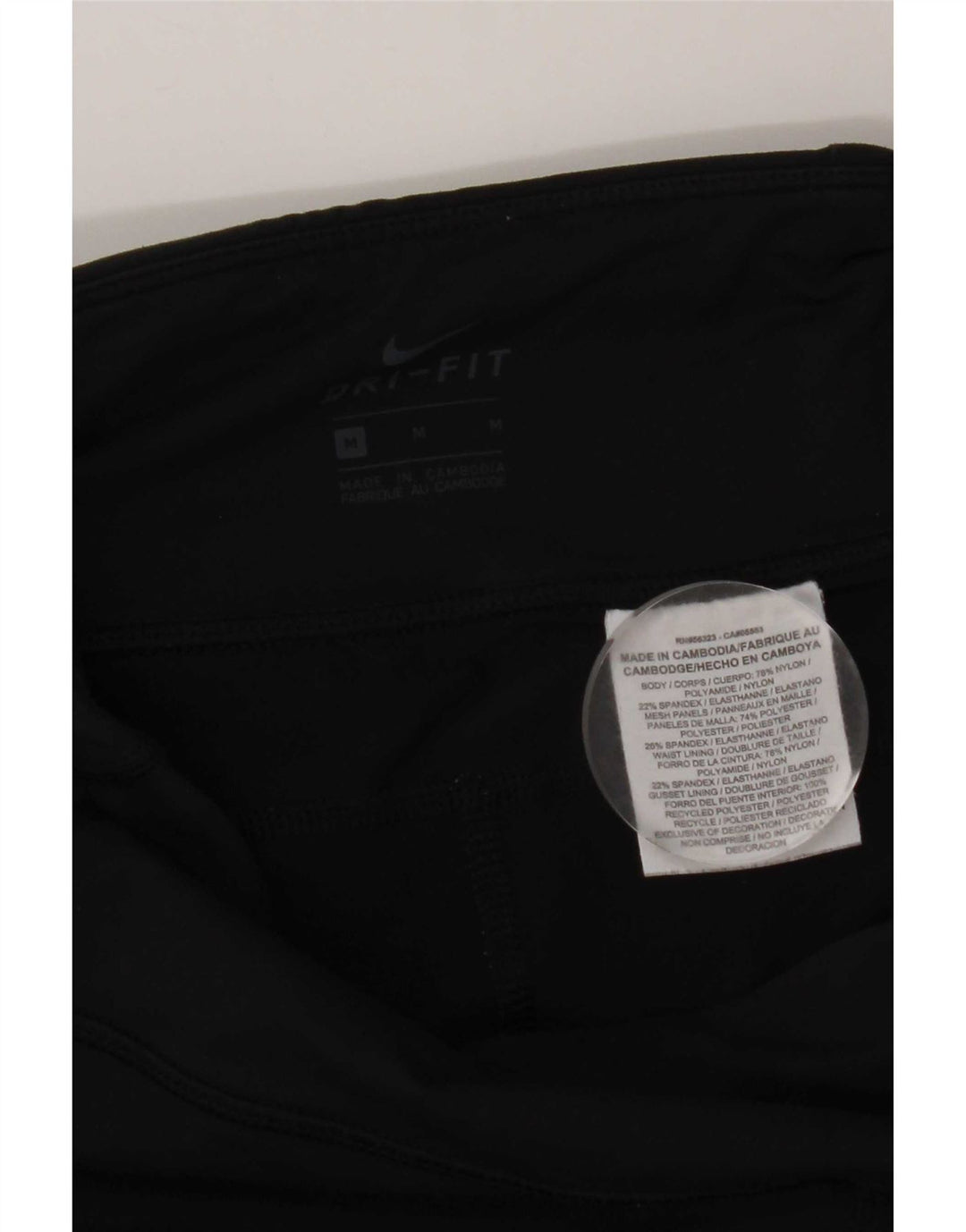 Nike - Leggings capri Dri Fit para mujer, talla M, nailon negro