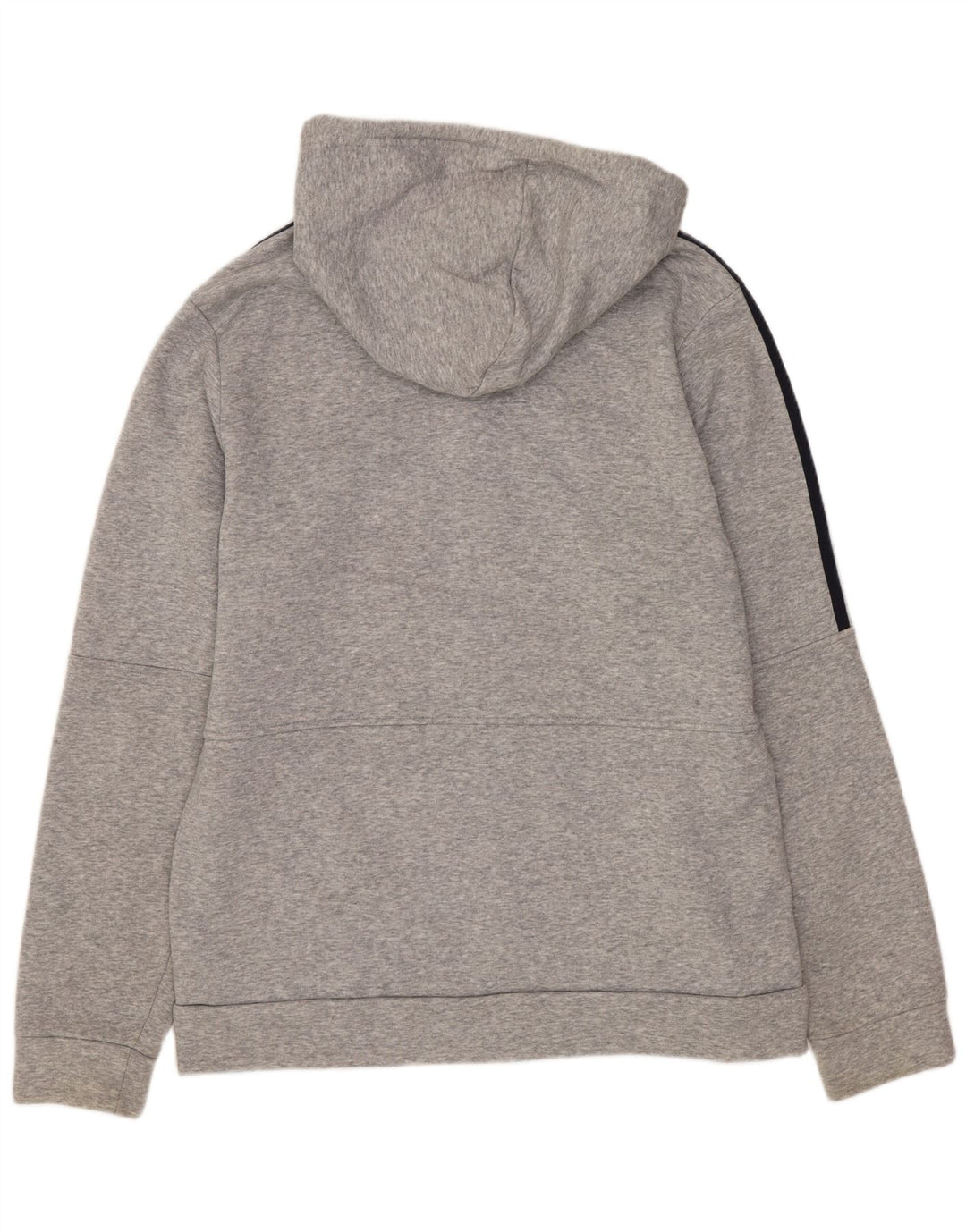 Adidas - Sudadera con capucha y cremallera para hombre, algodón gris medio