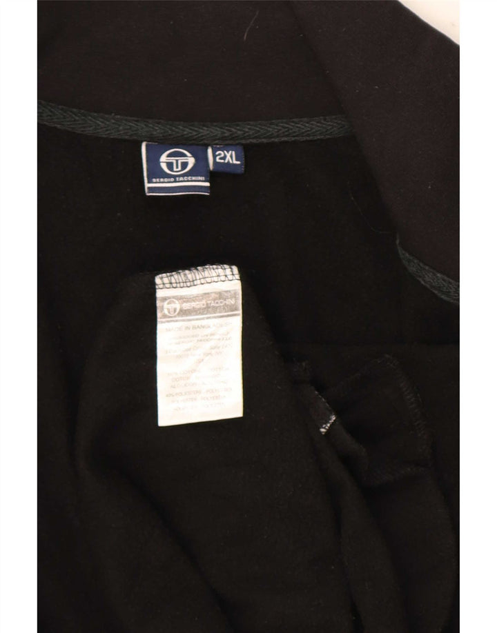Sergio Tacchini - Chaqueta de chándal para hombre, talla 2XL, algodón negro