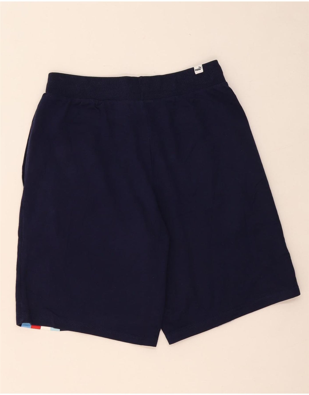 PUMA Shorts deportivos gráficos para hombre Algodón azul marino mediano