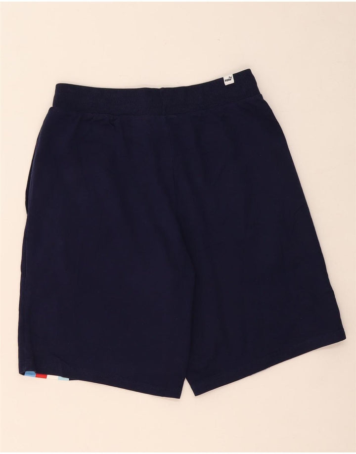 PUMA Shorts deportivos gráficos para hombre Algodón azul marino mediano