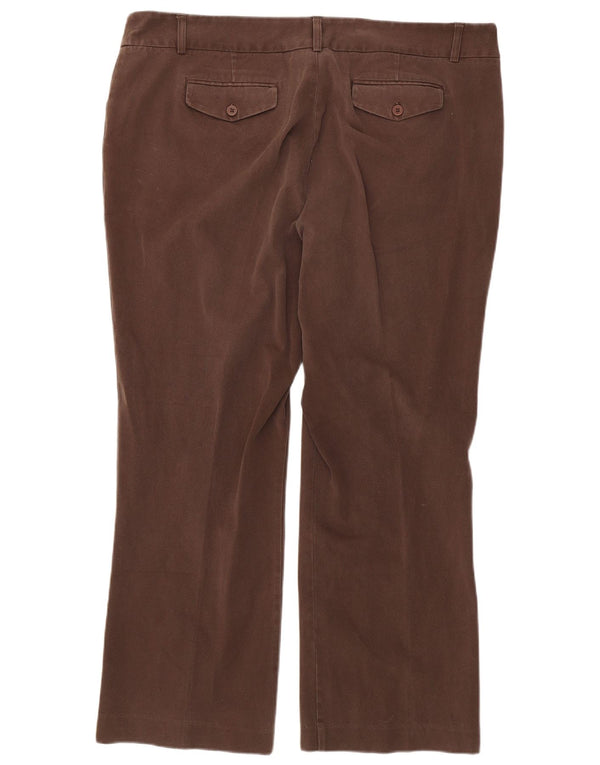 Autograph Pantalones Casuales Rectos para Mujer UK 20 2XL W42 L30 Algodón Marrón