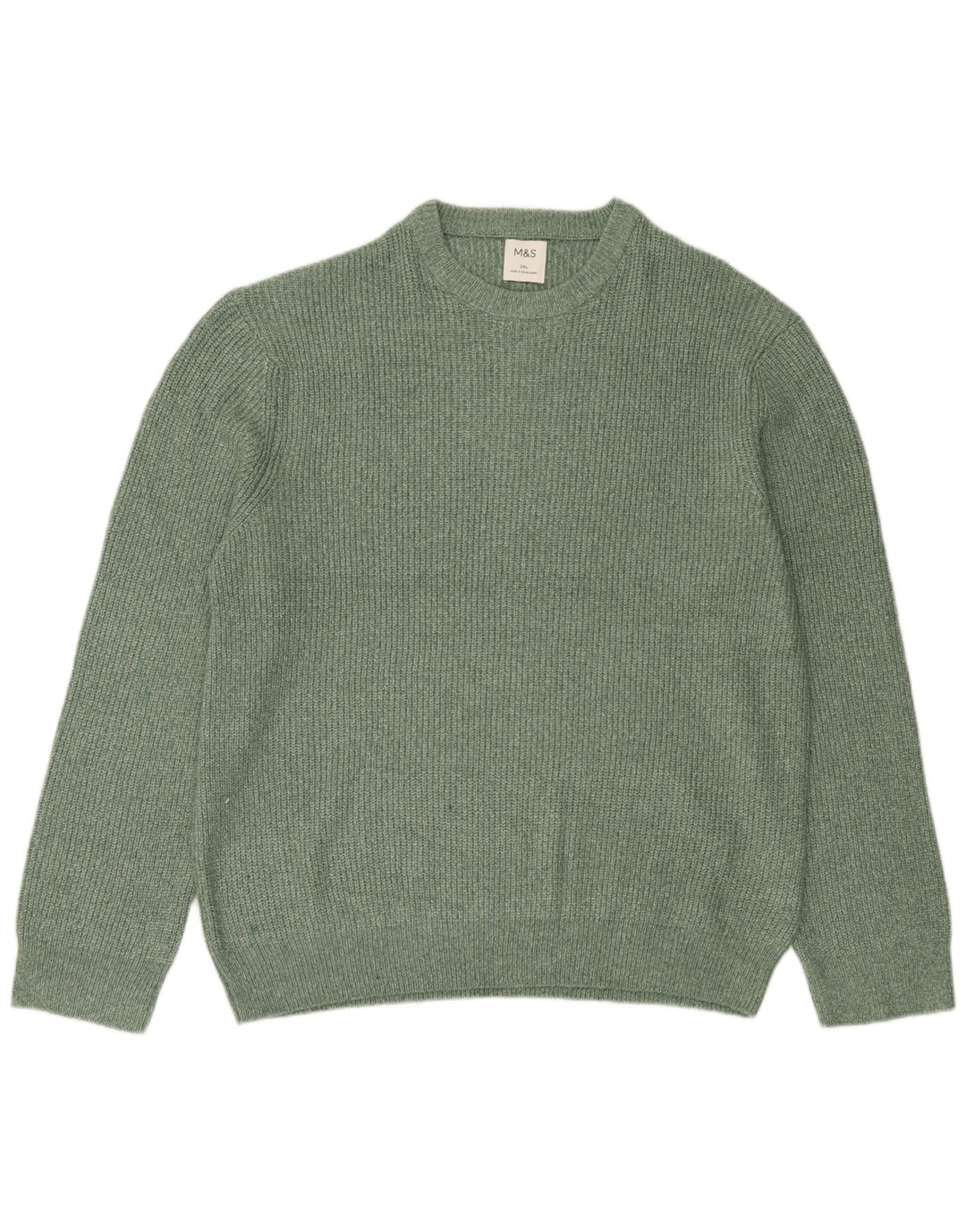 Marks & Spencer - Jersey de cuello redondo para hombre, talla 2XL, poliamida verde