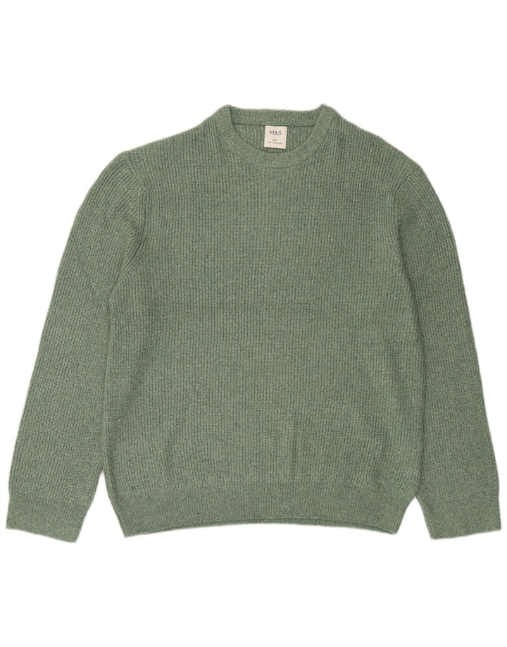 Marks & Spencer - Jersey de cuello redondo para hombre, talla 2XL, poliamida verde